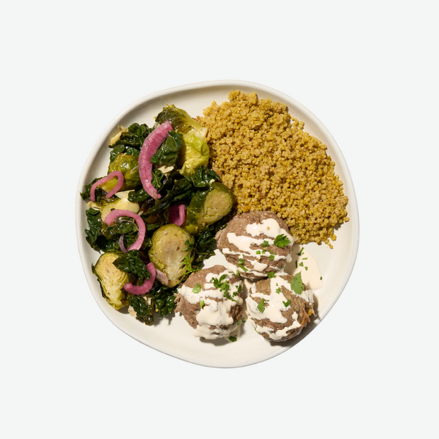 Syrian Style Beef and Lamb Kofta with Spiced Quinoa